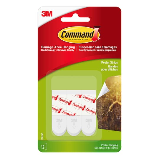 12 Packs: 12 ct. (144 total) Command® White Poster Strips